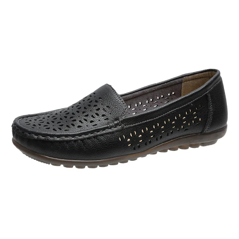 Durchbrochene Loafer mit weicher Sohle für Damen