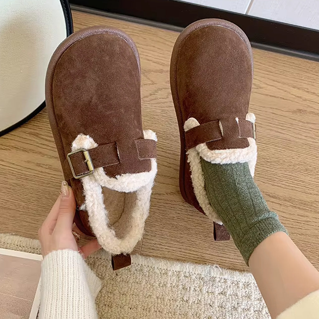 Gefütterte Clog-Mokassins für Damen mit geschlossenem Fersenbereich