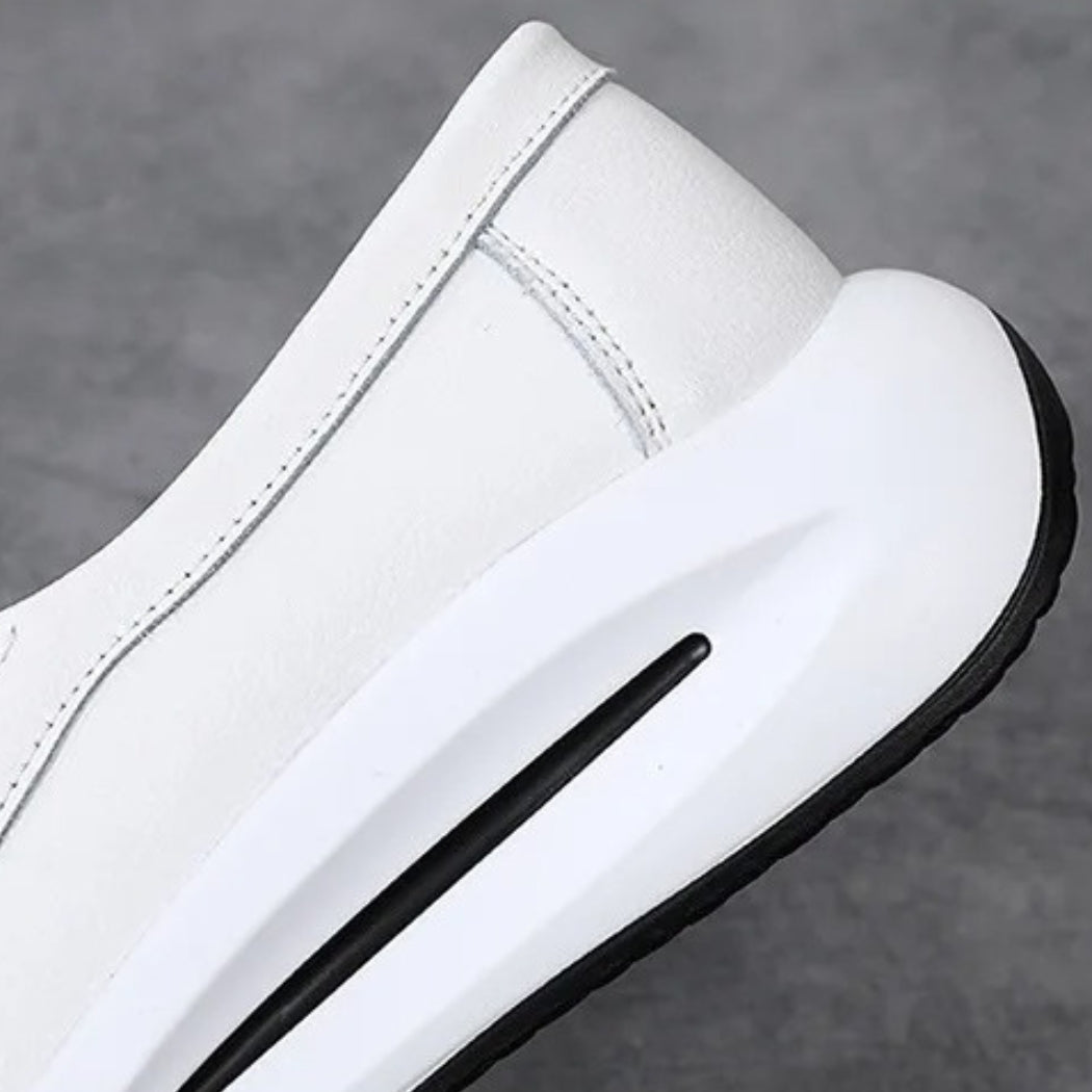 Plateau-Loafer aus Kunstleder mit dicker Sohle für Damen