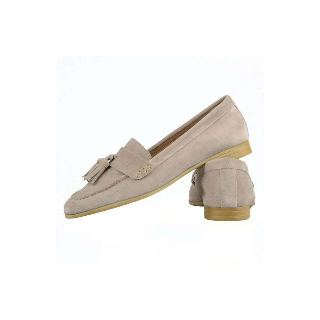 Loafer mit Quaste aus Wildleder und flachem Absatz für Damen
