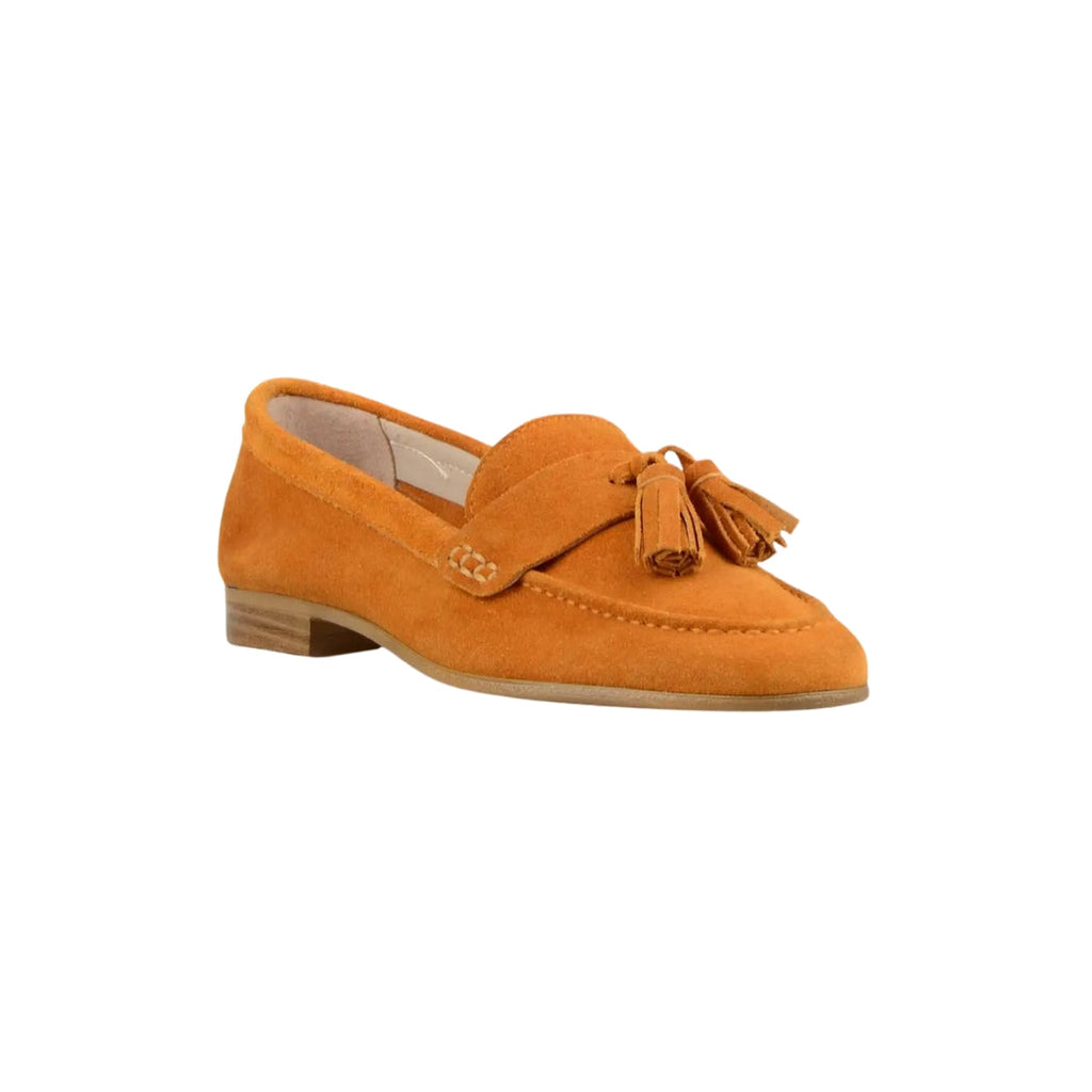 Loafer mit Quaste aus Wildleder und flachem Absatz für Damen