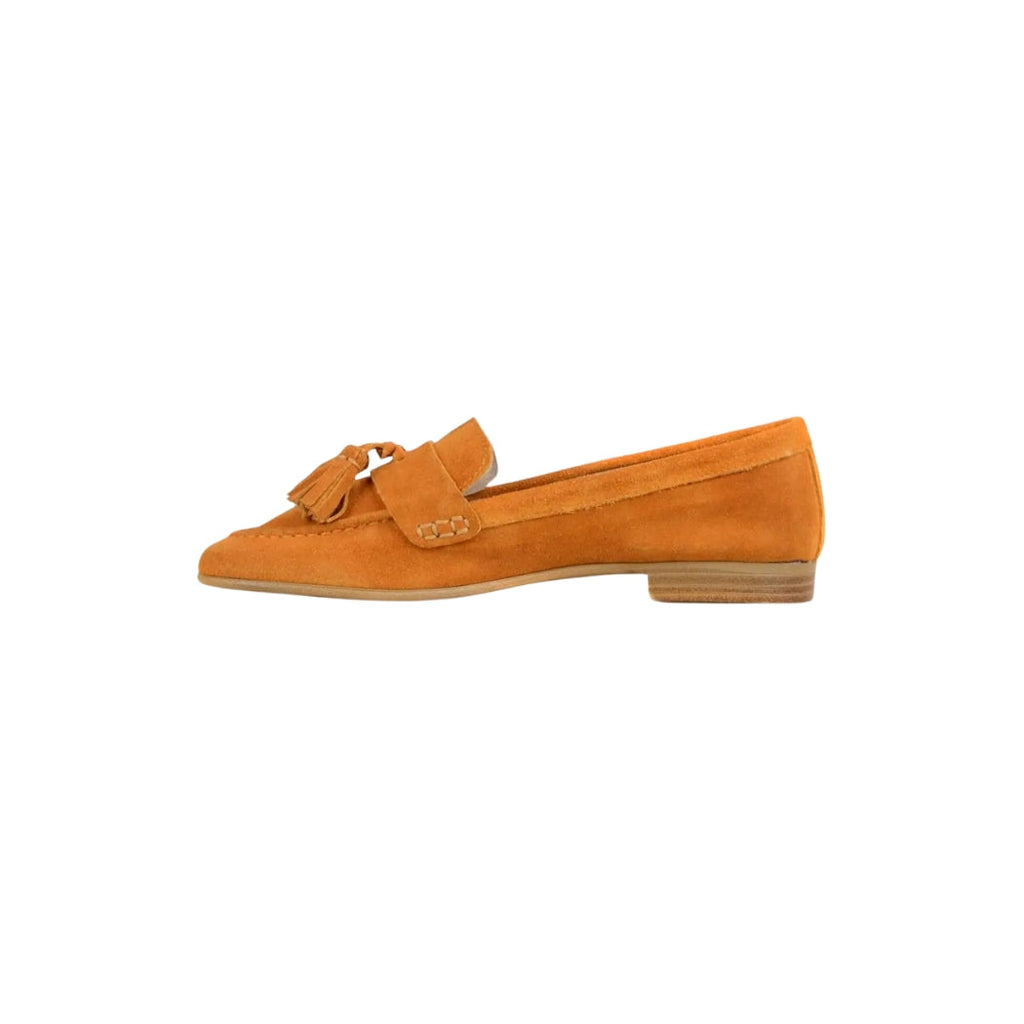 Loafer mit Quaste aus Wildleder und flachem Absatz für Damen