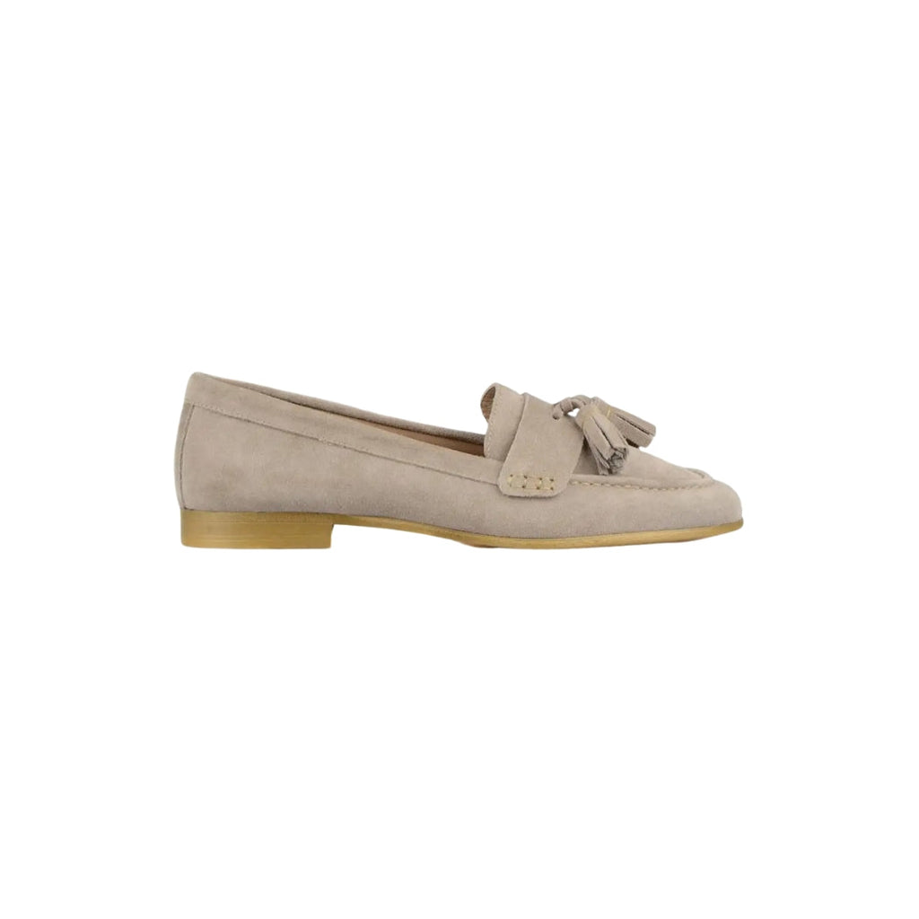 Loafer mit Quaste aus Wildleder und flachem Absatz für Damen