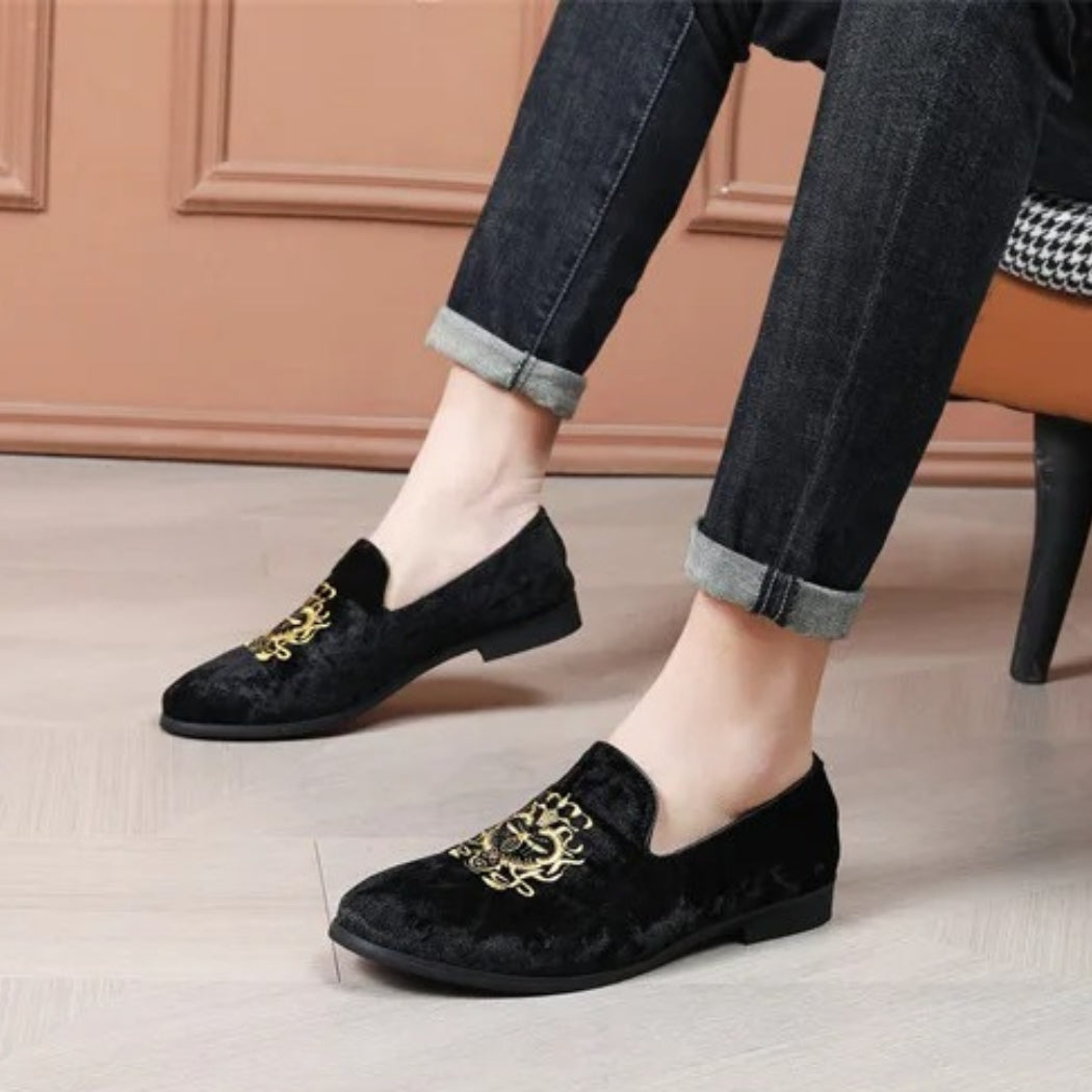 Hochzeits-Loafer aus Kunstwildleder für Herren