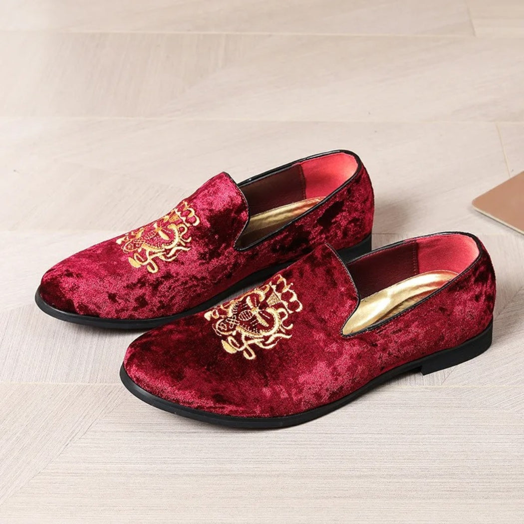 Hochzeits-Loafer aus Kunstwildleder für Herren