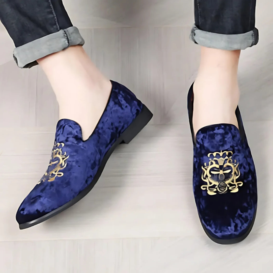 Hochzeits-Loafer aus Kunstwildleder für Herren