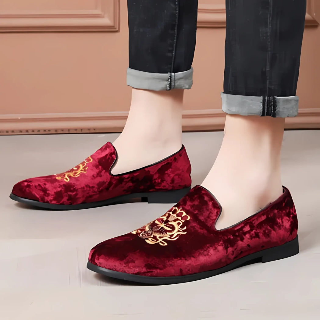 Hochzeits-Loafer aus Kunstwildleder für Herren