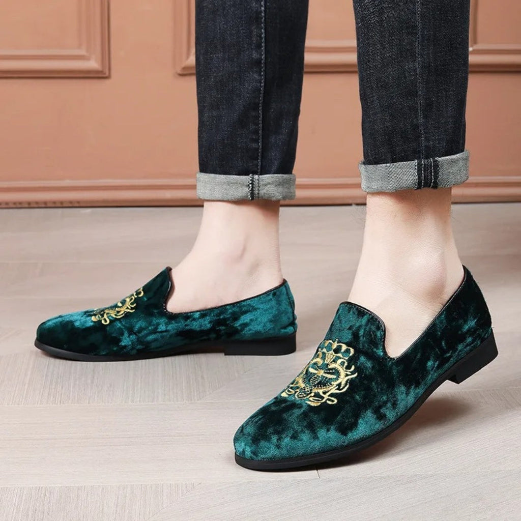 Hochzeits-Loafer aus Kunstwildleder für Herren