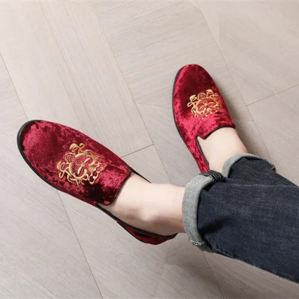 Hochzeits-Loafer aus Kunstwildleder für Herren