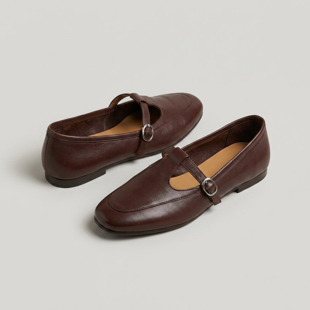 Vintage Loafer Ballerinas für Damen aus Kunstleder