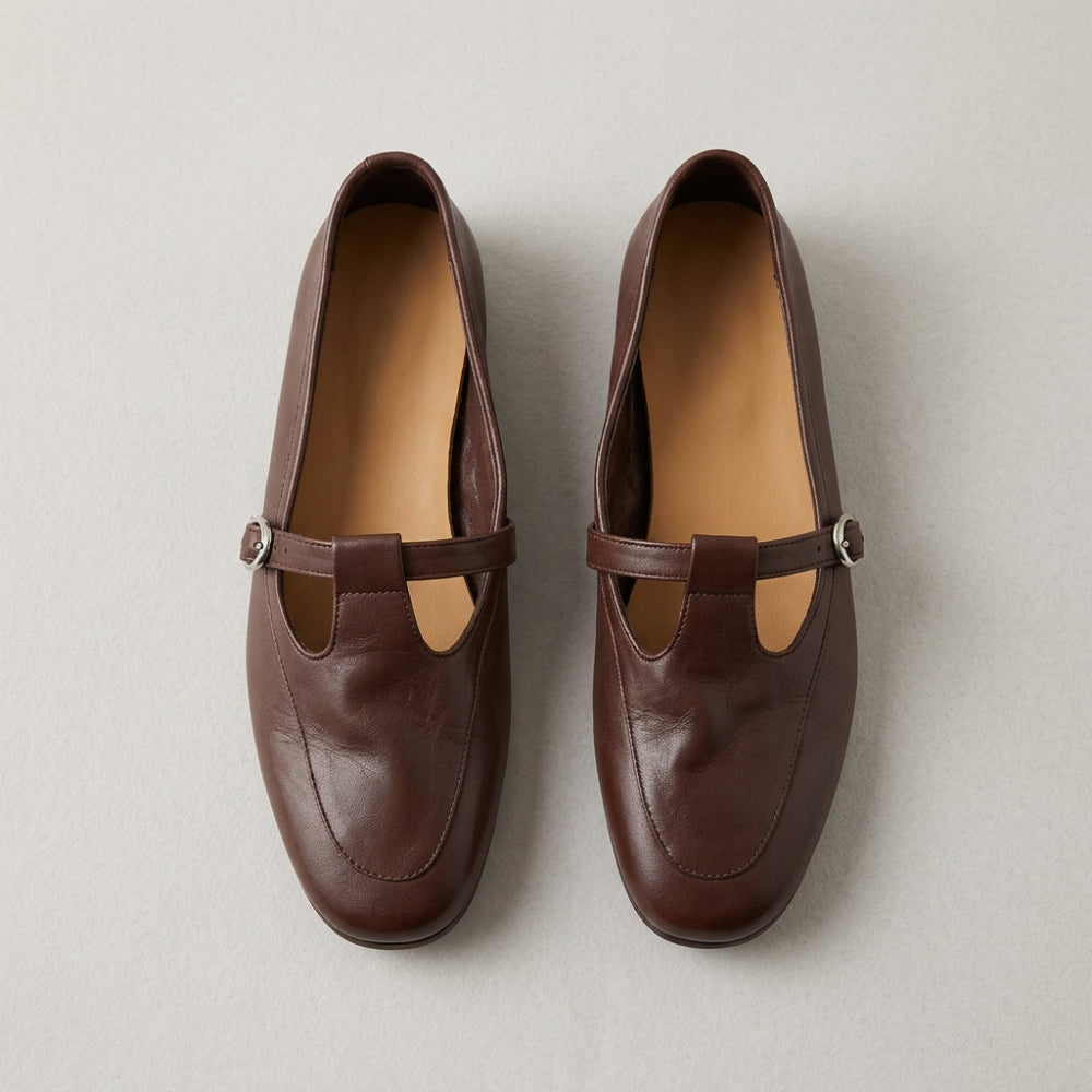 Vintage Loafer Ballerinas für Damen aus Kunstleder