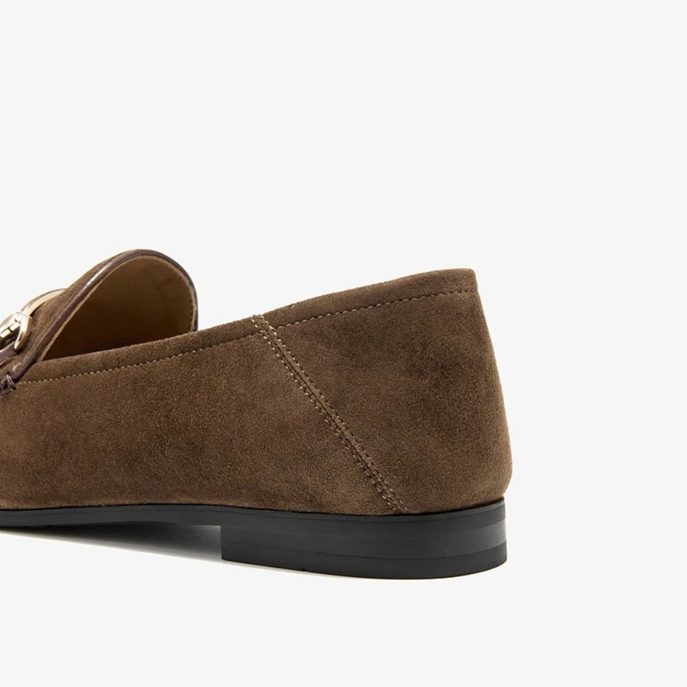 Loafer aus echtem Wildleder mit Trense für Damen