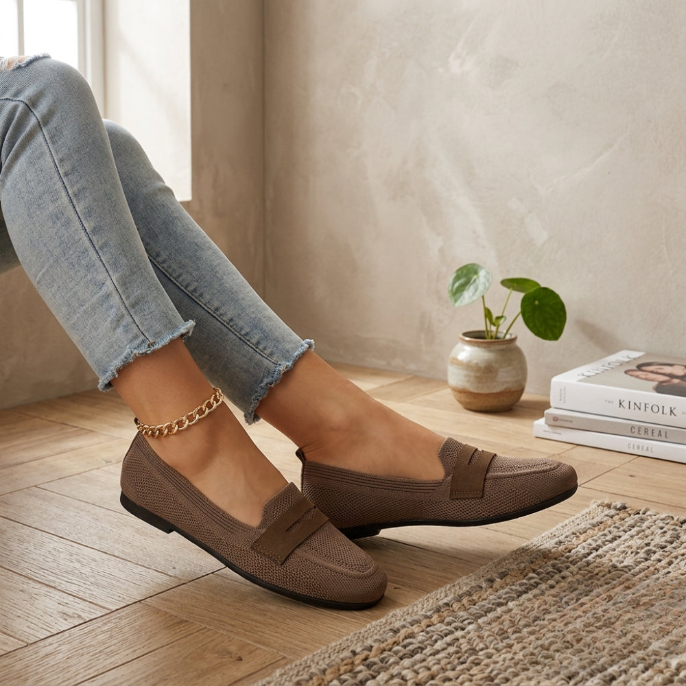 Weicher Loafer aus Baumwollstrick für Damen