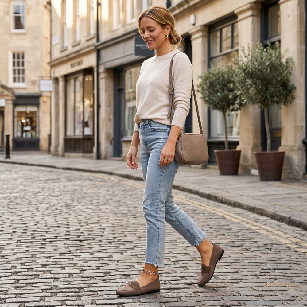 Weicher Loafer aus Baumwollstrick für Damen