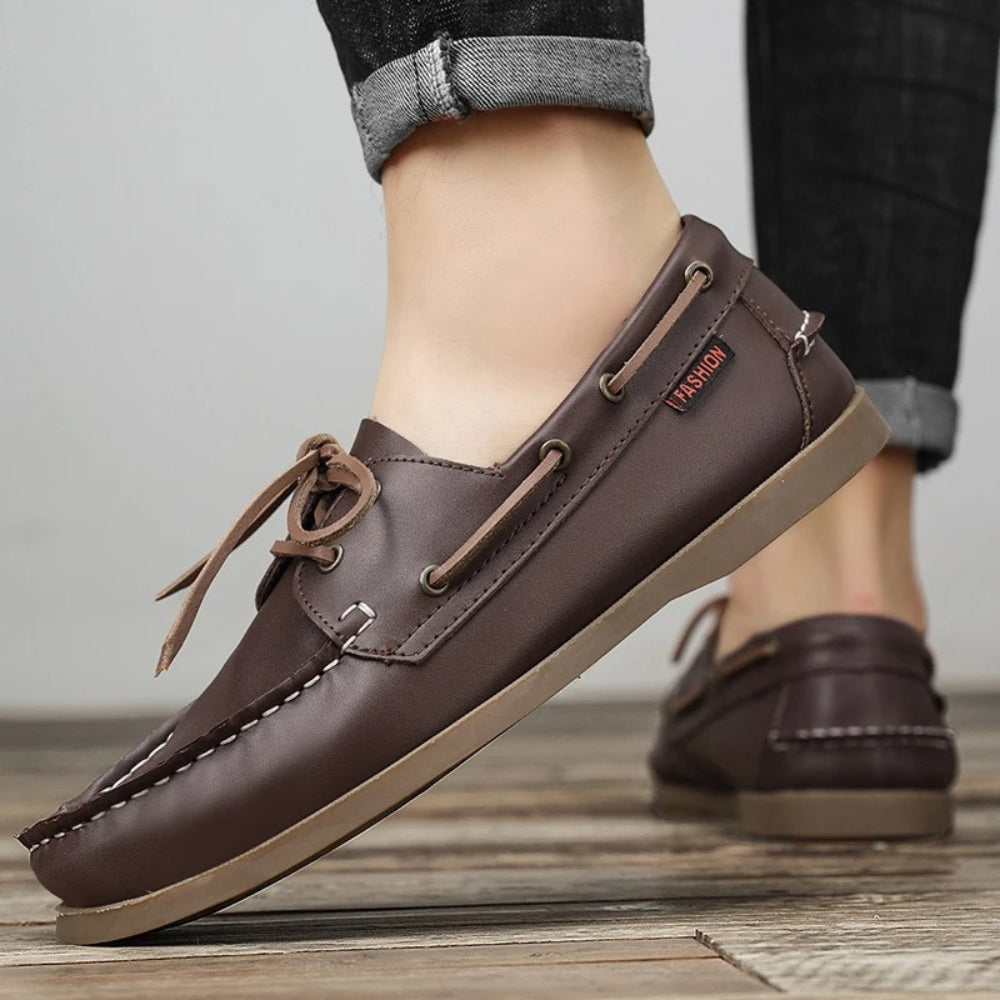 Bootsschuh Loafer aus Leder in Braun für Herren