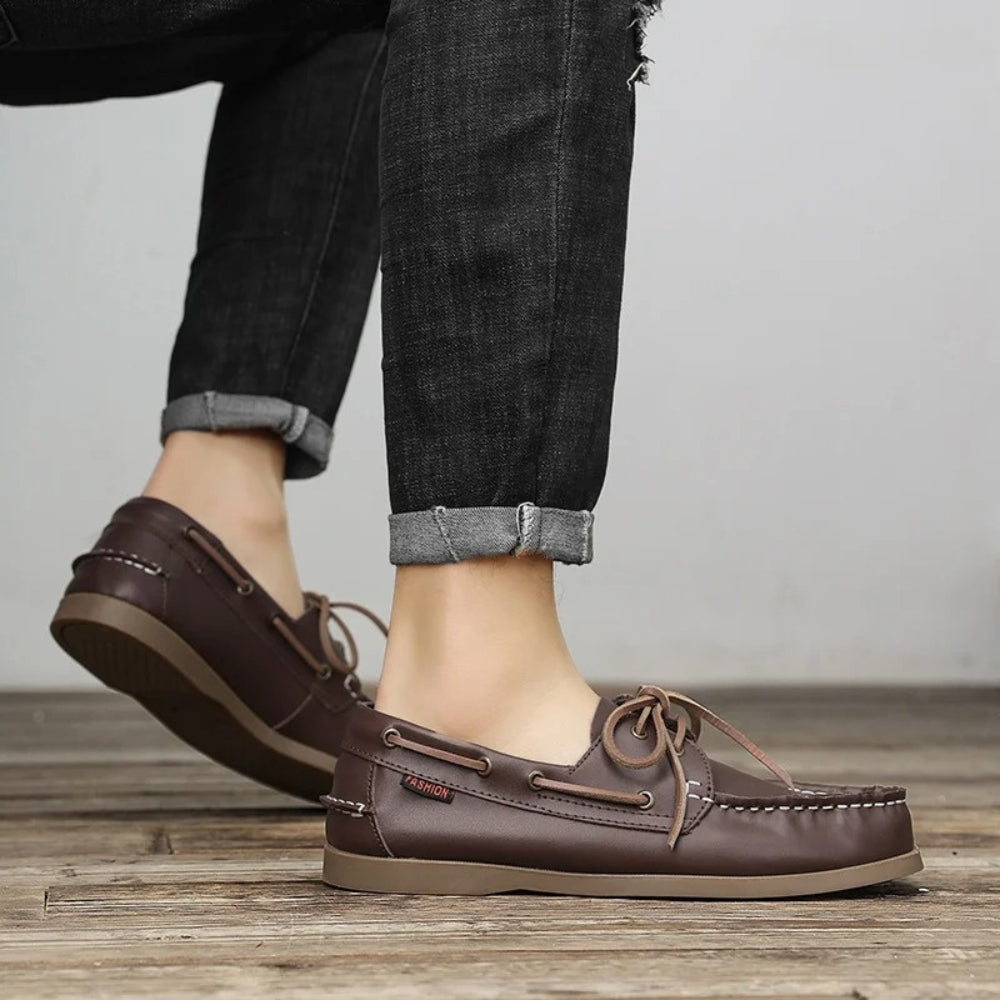 Bootsschuh Loafer aus Leder in Braun für Herren