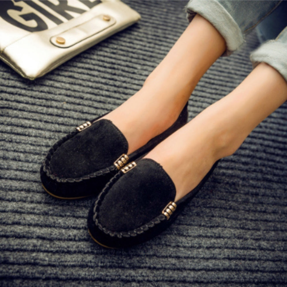 Loafer aus Wildleder-Imitat für Damen
