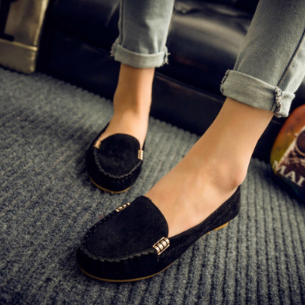 Loafer aus Wildleder-Imitat für Damen