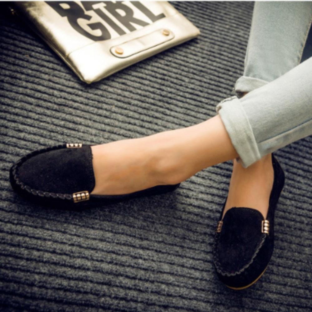 Loafer aus Wildleder-Imitat für Damen