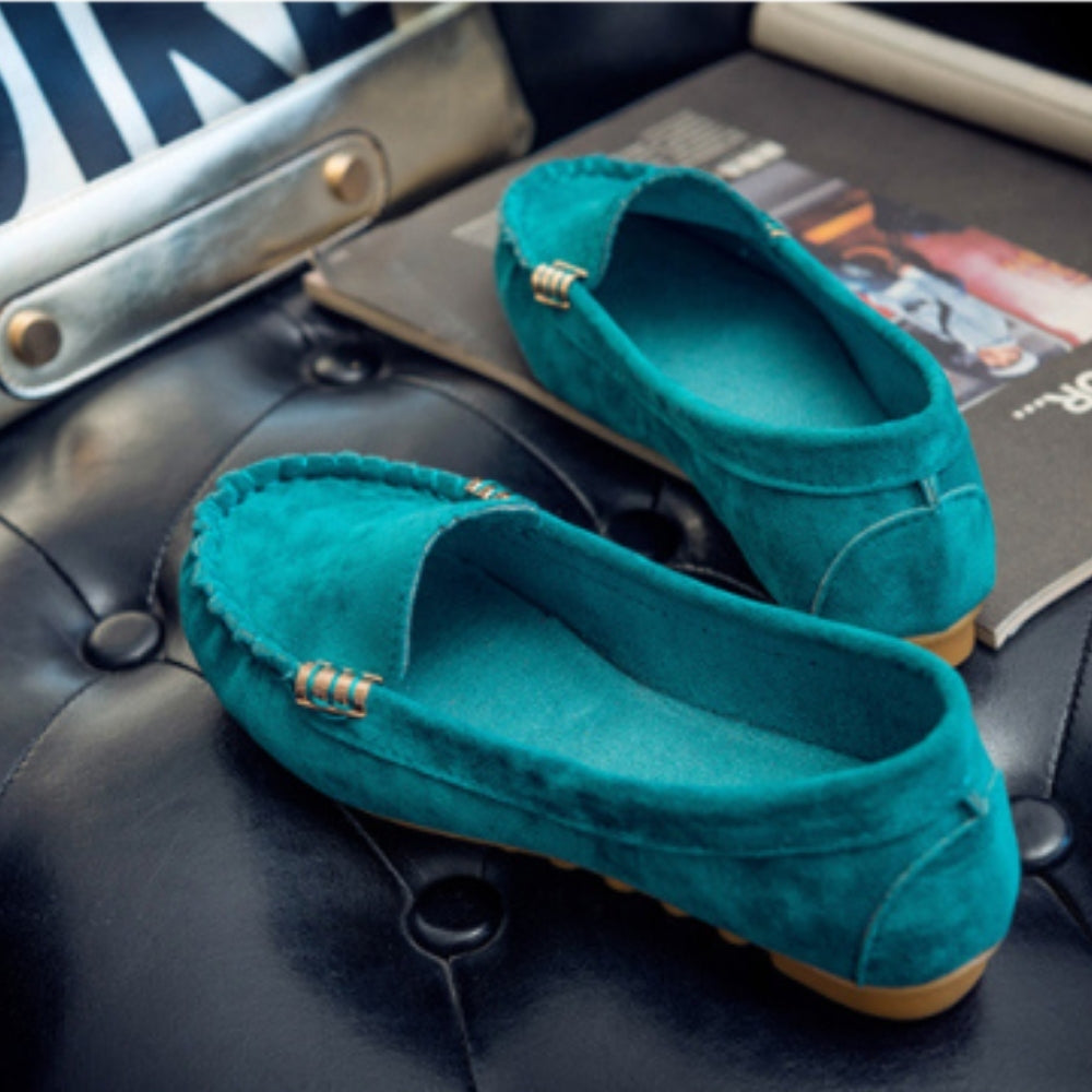 Loafer aus Wildleder-Imitat für Damen