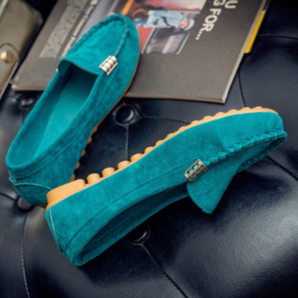 Loafer aus Wildleder-Imitat für Damen