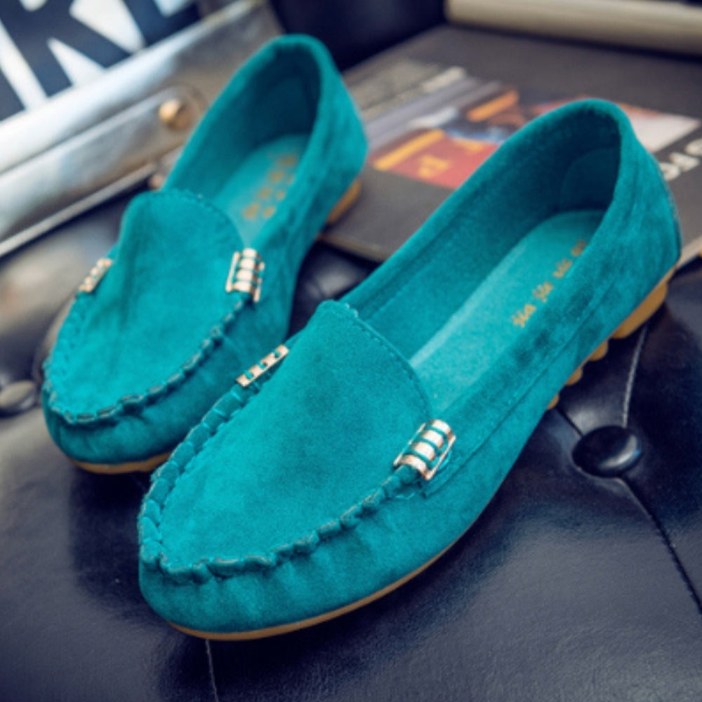 Loafer aus Wildleder-Imitat für Damen