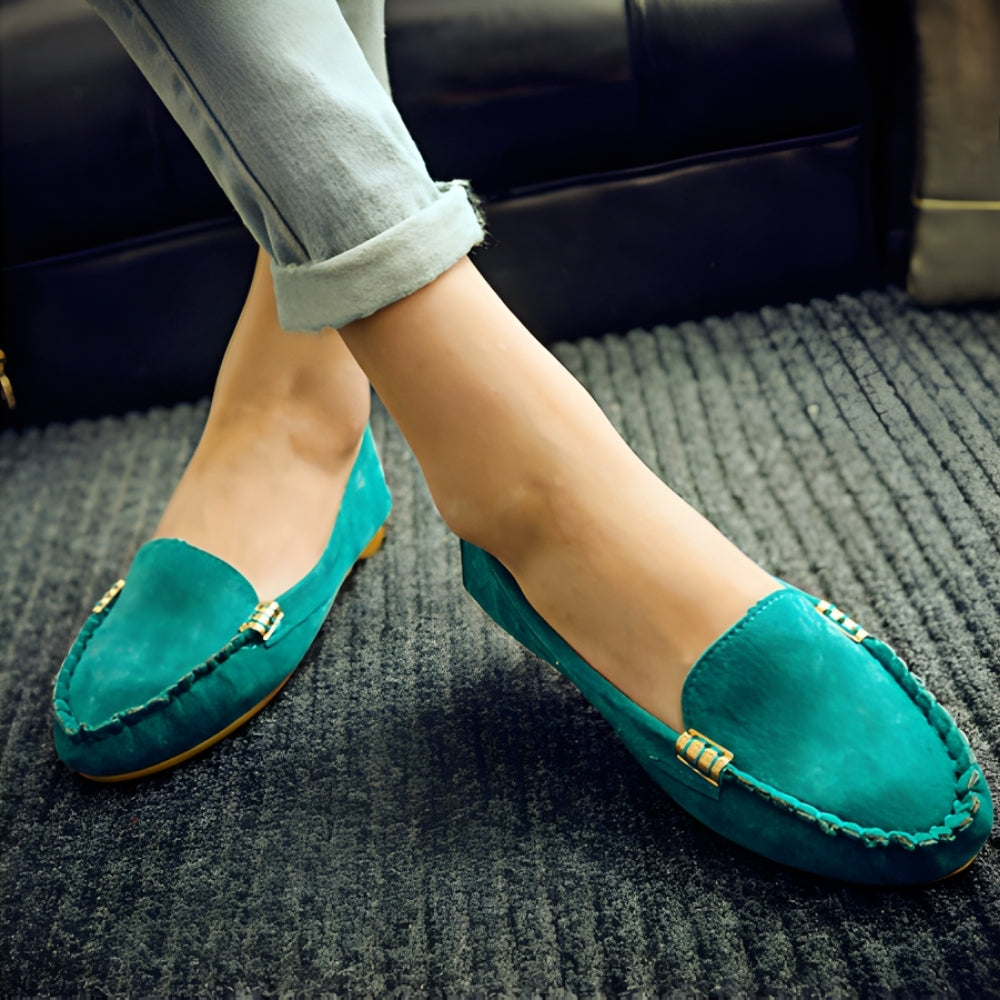 Loafer aus Wildleder-Imitat für Damen