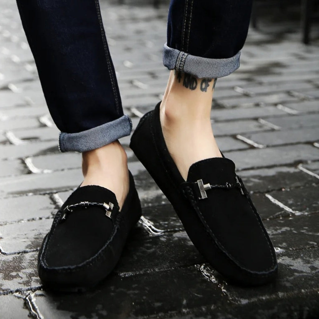 Gefütterte Wildleder-Loafer für Herren