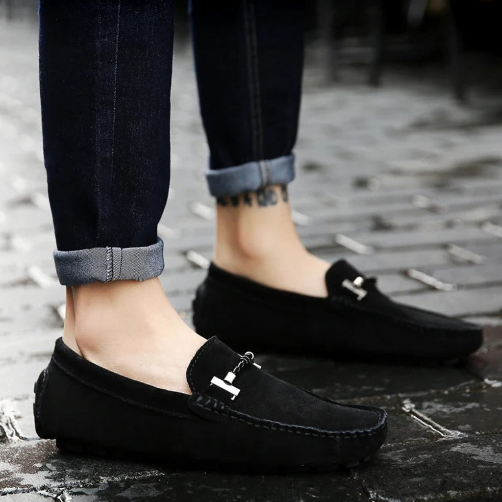 Gefütterte Wildleder-Loafer für Herren