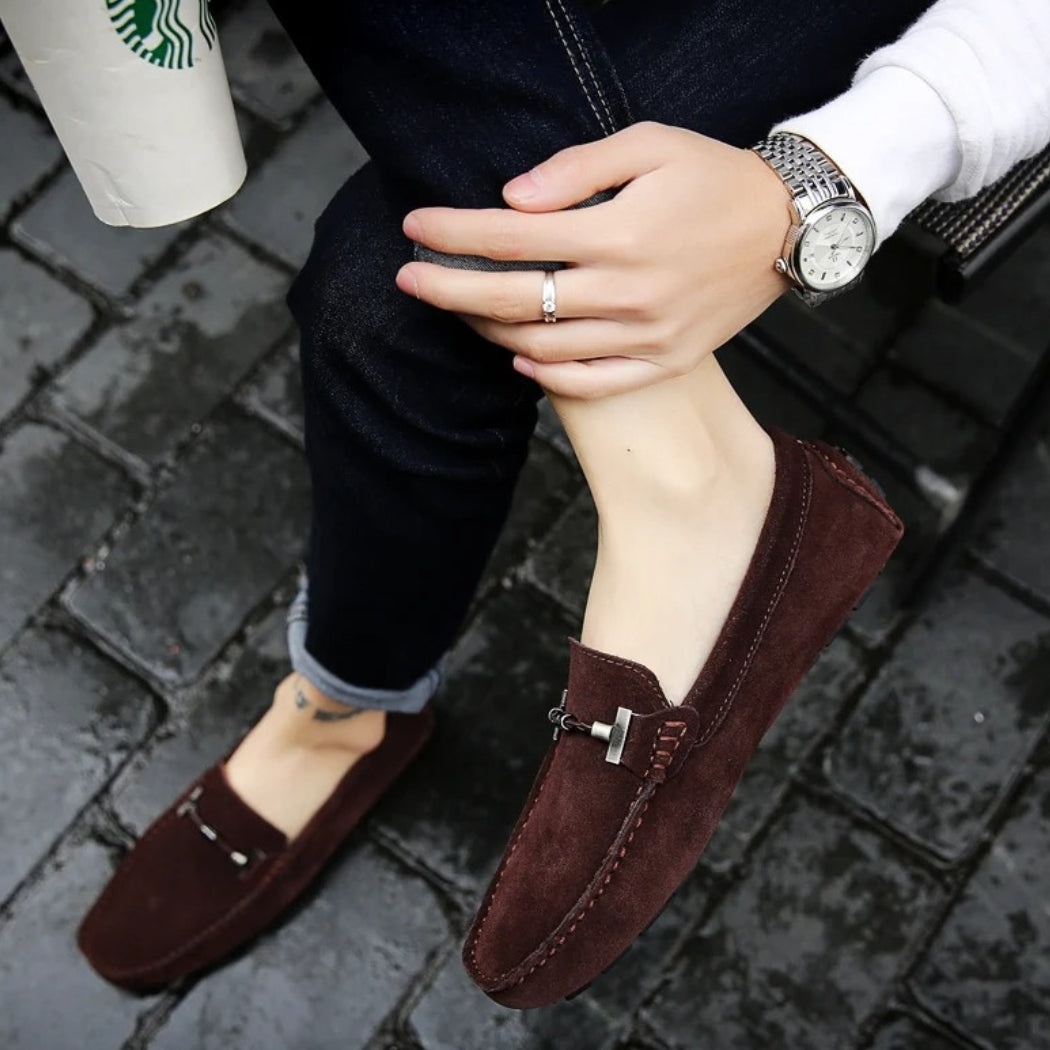 Gefütterte Wildleder-Loafer für Herren