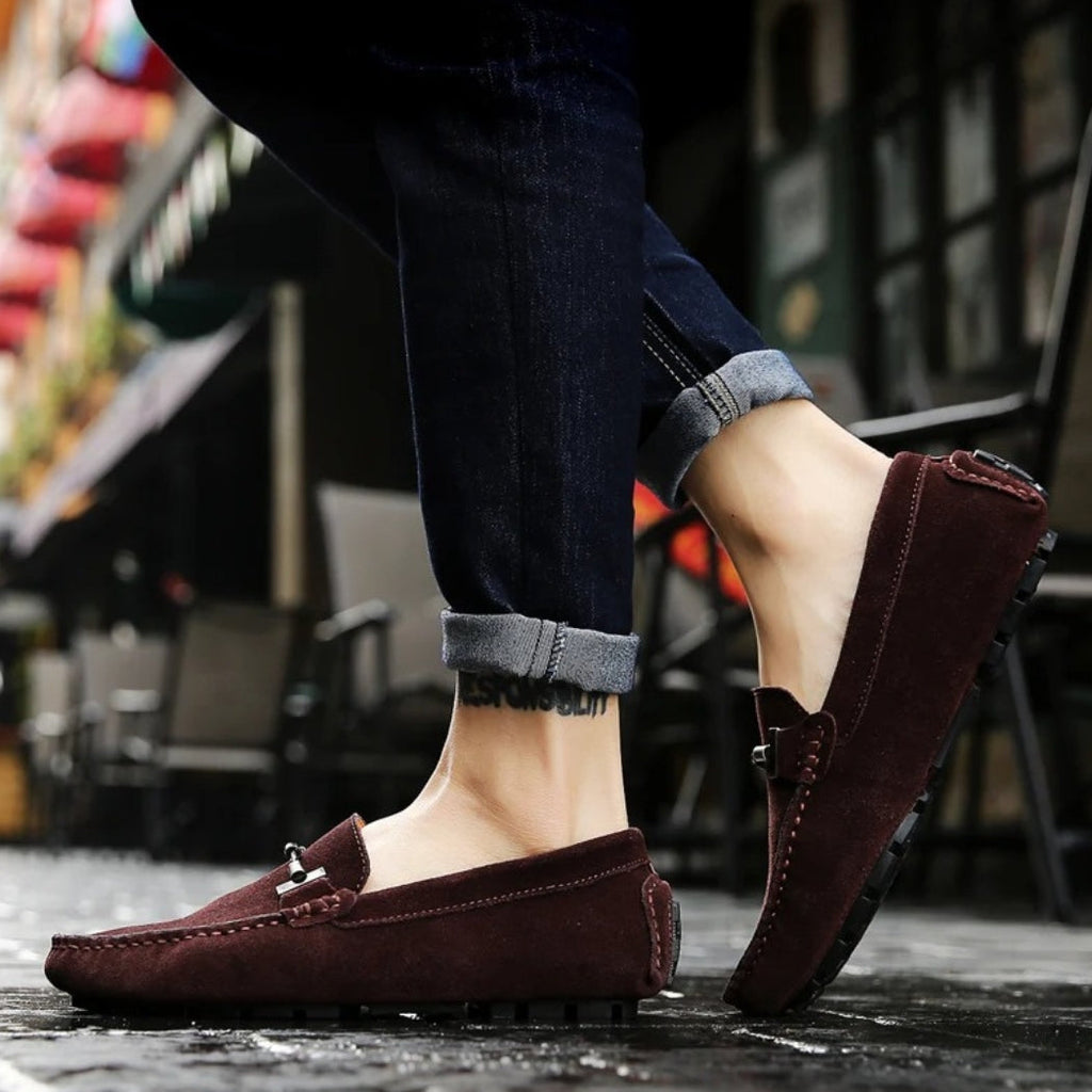 Gefütterte Wildleder-Loafer für Herren