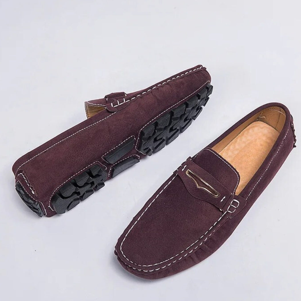 Bequeme bunte Loafer für Herren aus Wildleder