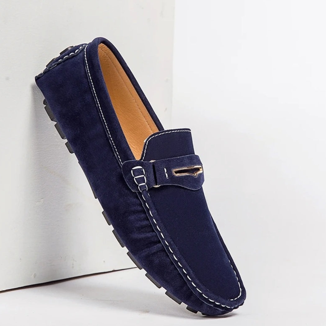 Bequeme bunte Loafer für Herren aus Wildleder