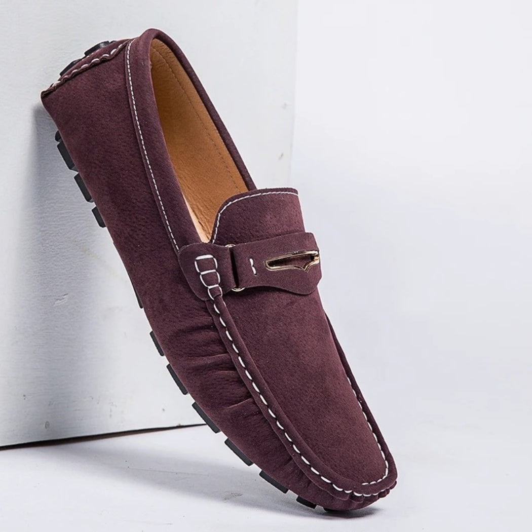 Bequeme bunte Loafer für Herren aus Wildleder