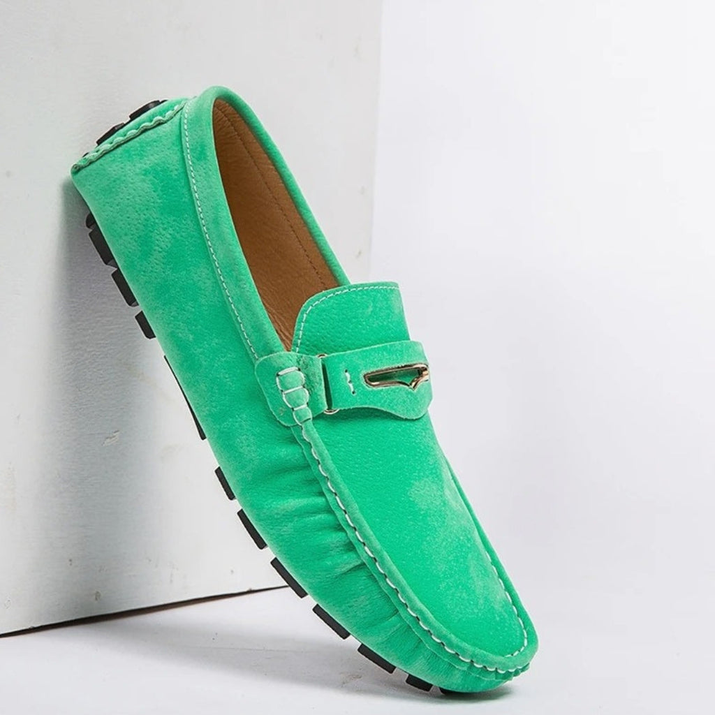 Bequeme bunte Loafer für Herren aus Wildleder