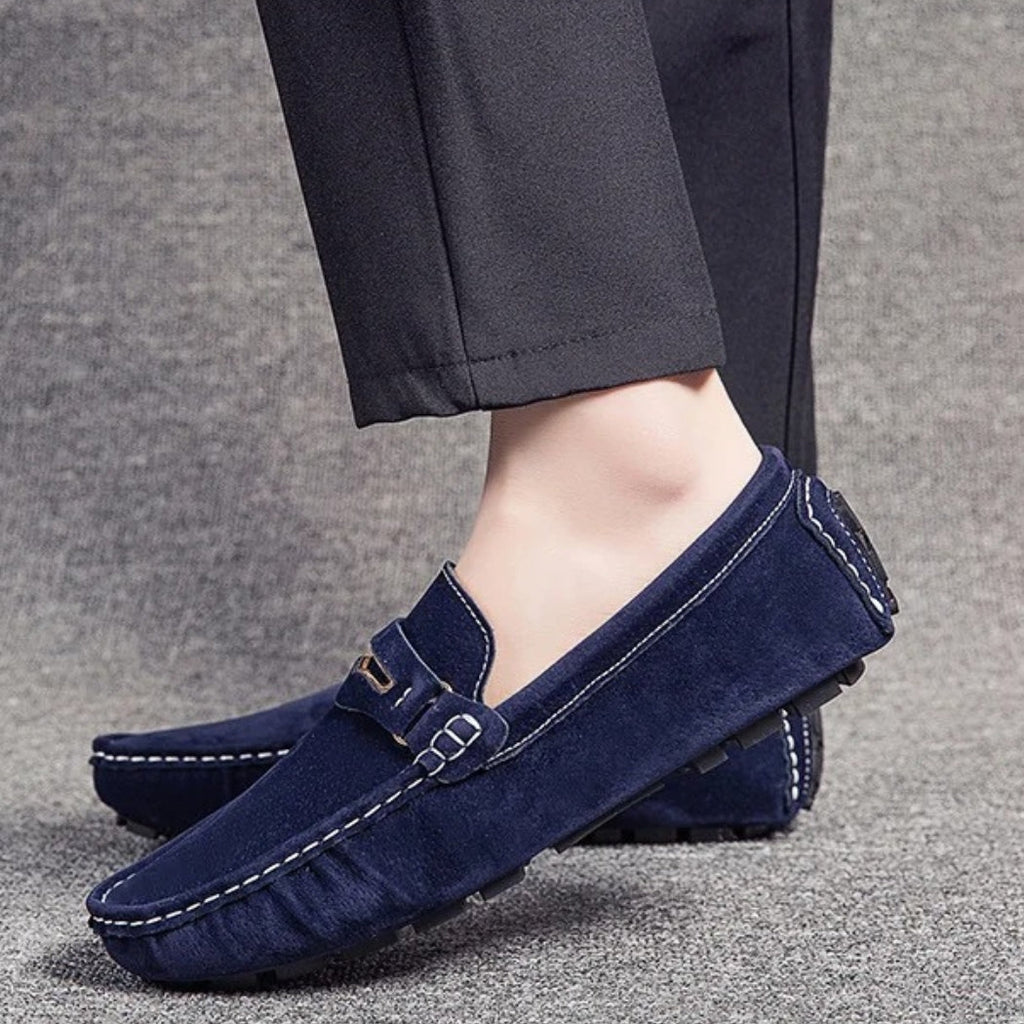 Bequeme bunte Loafer für Herren aus Wildleder