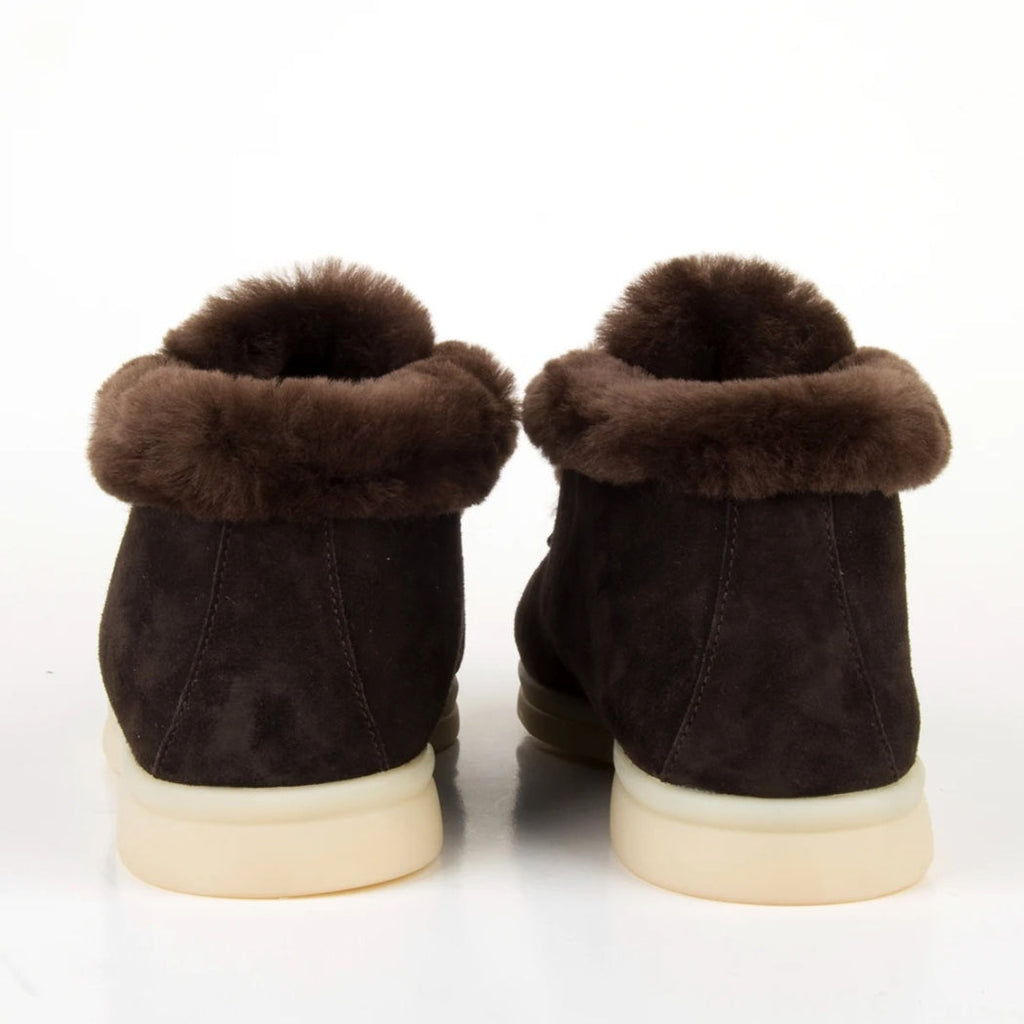 Gefütterte Loafer aus Wildleder für Damen