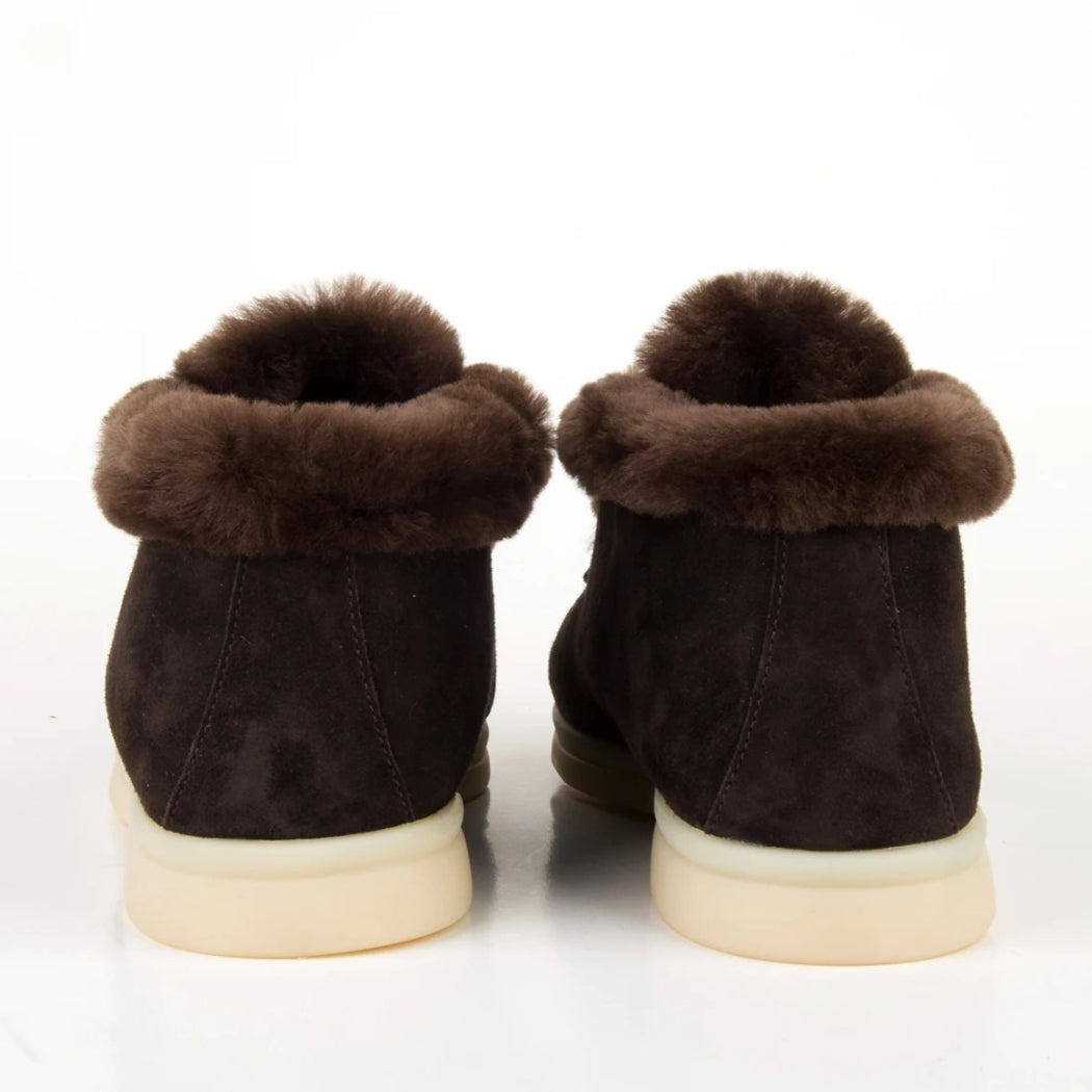 Gefütterte Loafer aus Wildleder für Damen