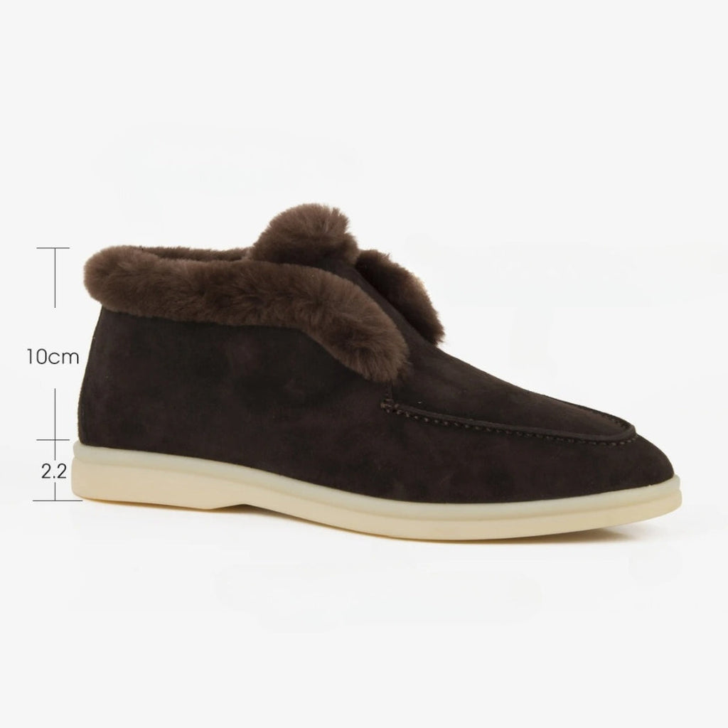 Gefütterte Loafer aus Wildleder für Damen