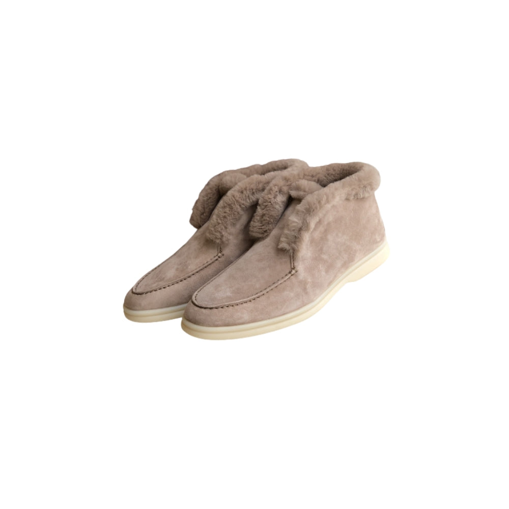 Gefütterte Loafer aus Wildleder für Damen