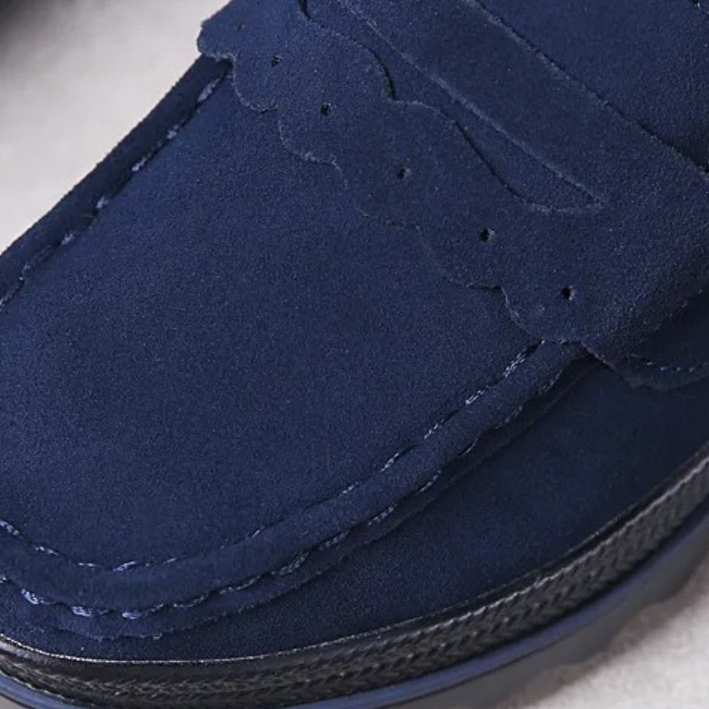 Wildleder-Loafer mit Keilsohle für Damen