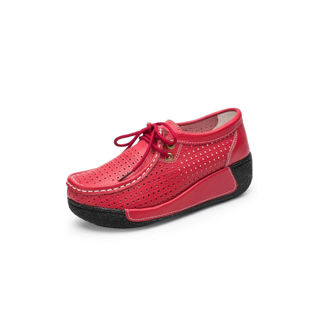 Loafer aus Leder mit Plateausohle für Damen