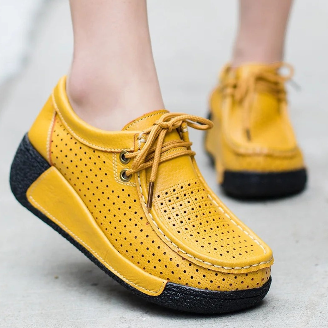 Loafer aus Leder mit Plateausohle für Damen