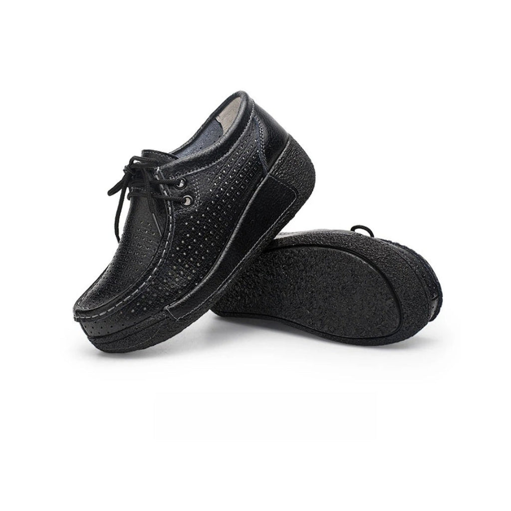 Loafer aus Leder mit Plateausohle für Damen