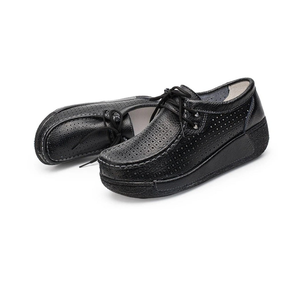 Loafer aus Leder mit Plateausohle für Damen
