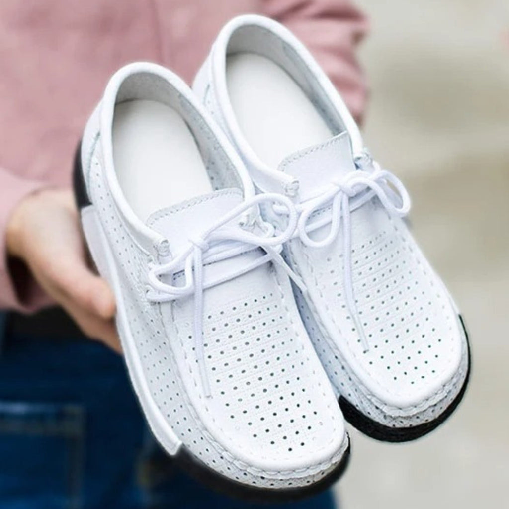 Loafer aus Leder mit Plateausohle für Damen