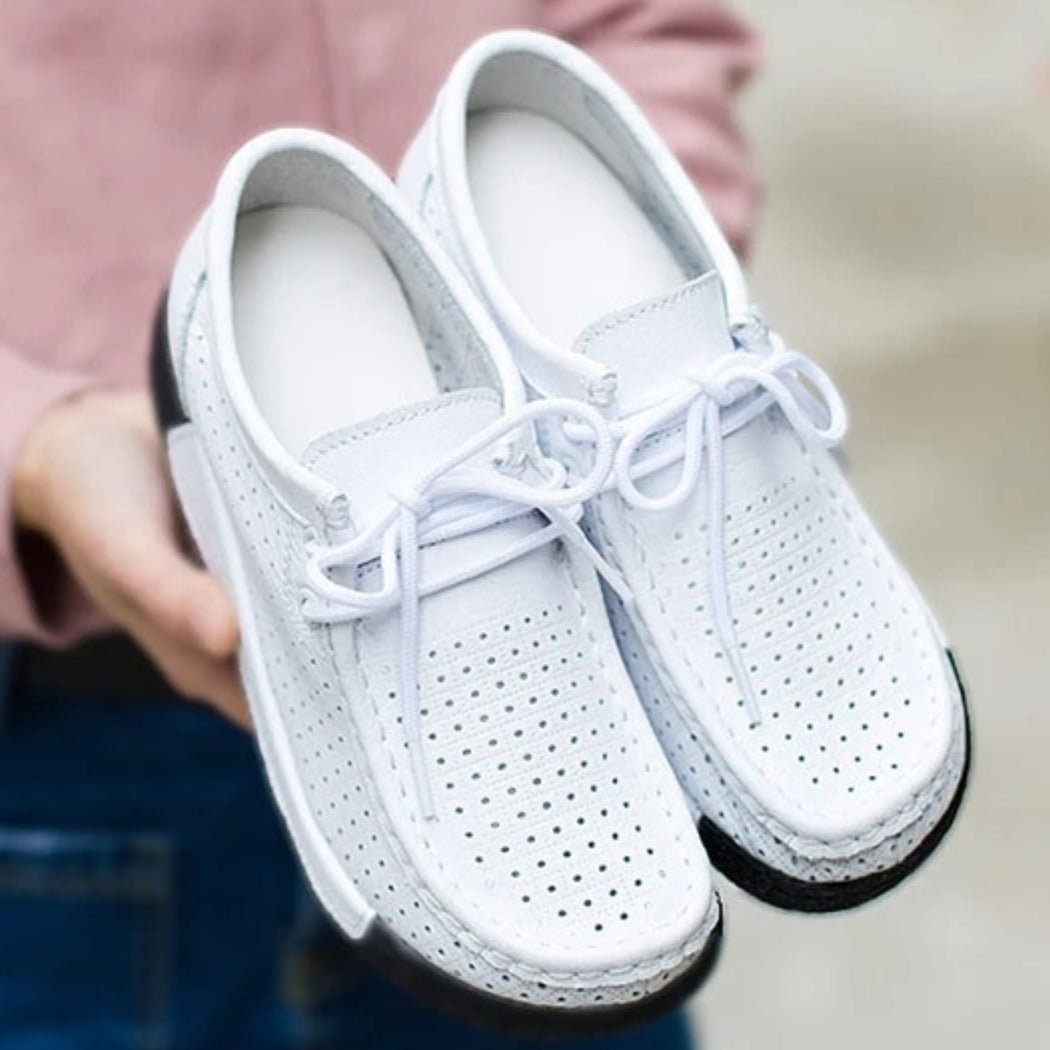 Loafer aus Leder mit Plateausohle für Damen