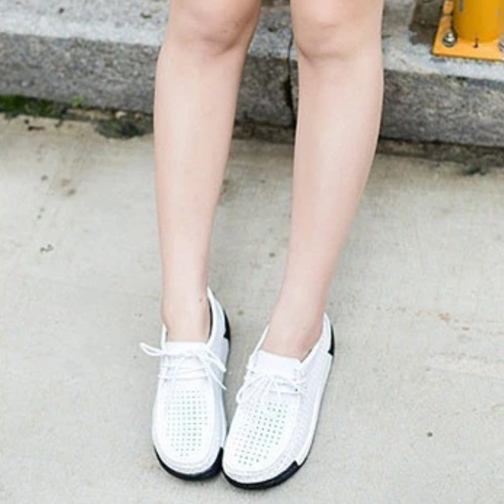 Loafer aus Leder mit Plateausohle für Damen
