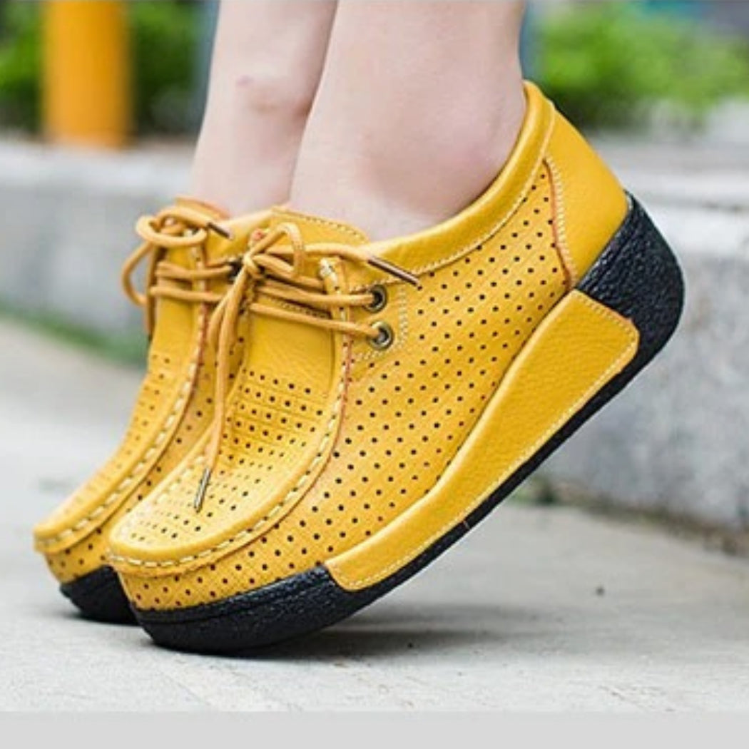 Loafer aus Leder mit Plateausohle für Damen