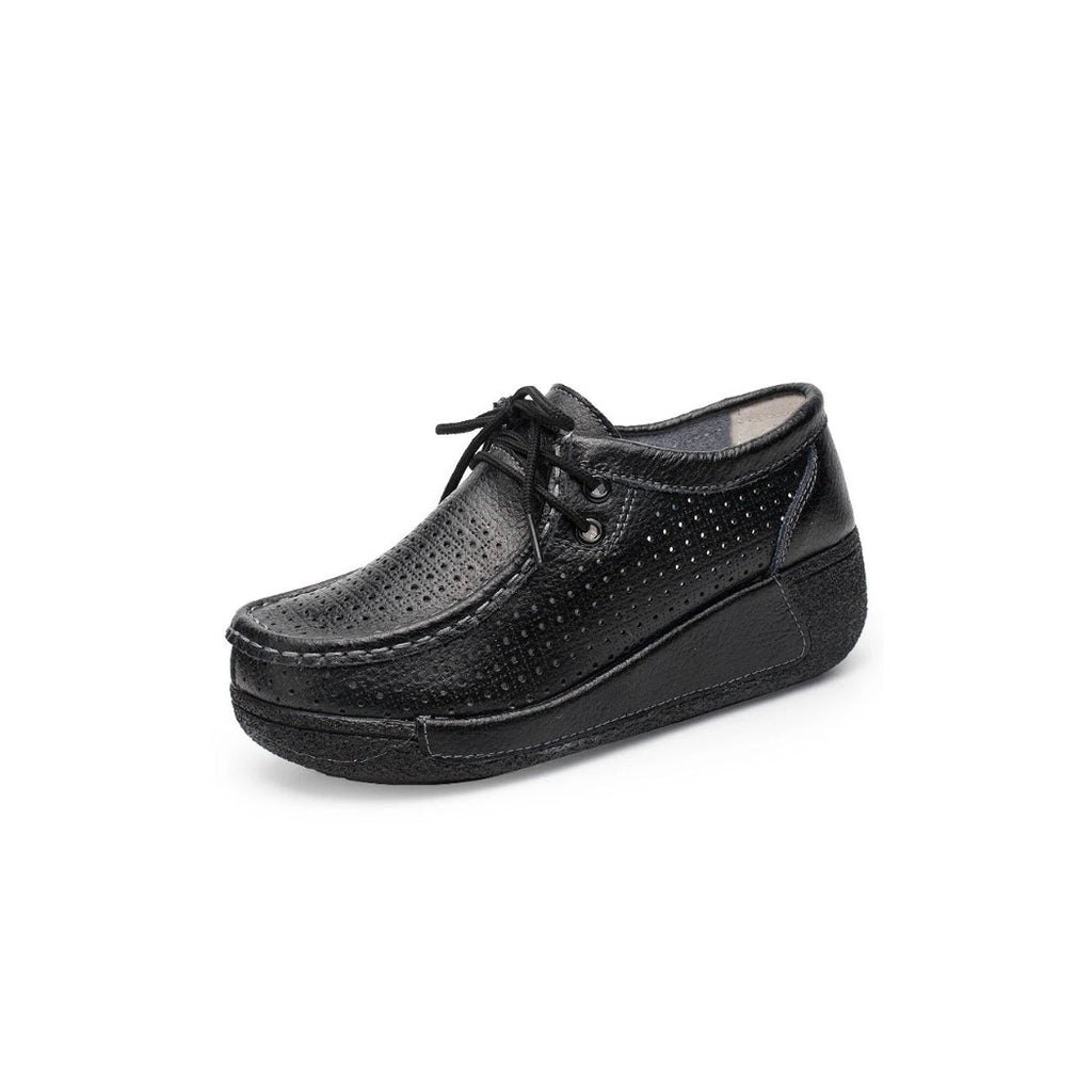 Loafer aus Leder mit Plateausohle für Damen
